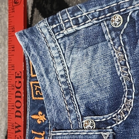 ROCK REVIVAL SEQUINS JULIE CROP DENIM JEAN - Picture 8 of 14